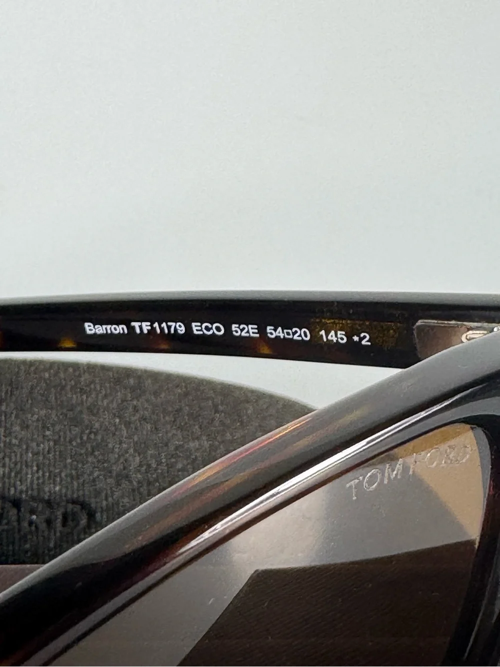 NWT Tom Ford Barron TF1179 ECO 52E Tortoise Brown Sunglasses 54mm Italy